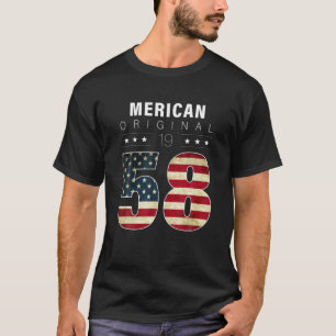 Camiseta Norteamérica Original 1958 Año De Nacimiento 1958