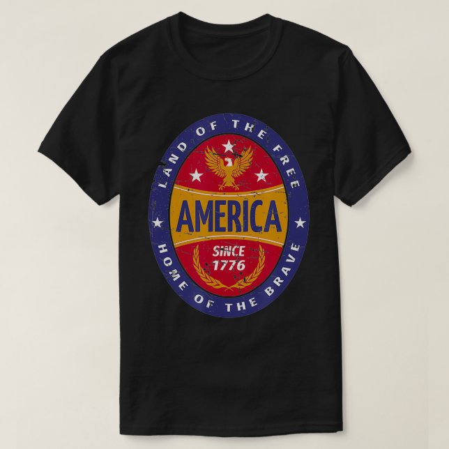 Camiseta Norteamérica Patriótica Julio 4 del águila Victori (Diseño del anverso)