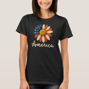 Camiseta Norteamérica Sunflower, 4 De Julio