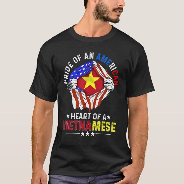 Camiseta Norteamérica vietnamita Orgullo extranjero Vietnam (Anverso)