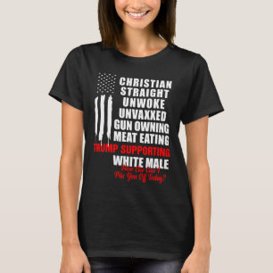 Camiseta Norteamérica Vintage franca y blanca cristiana Fl