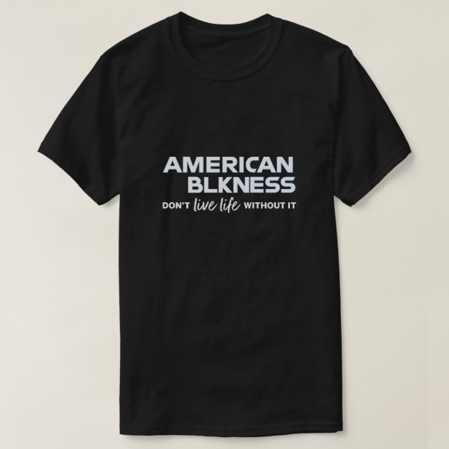 Camiseta norteamericana de negrura (Diseño del anverso)