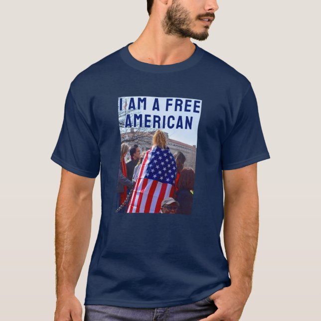 Camiseta norteamericana (oscura) libre (Anverso)