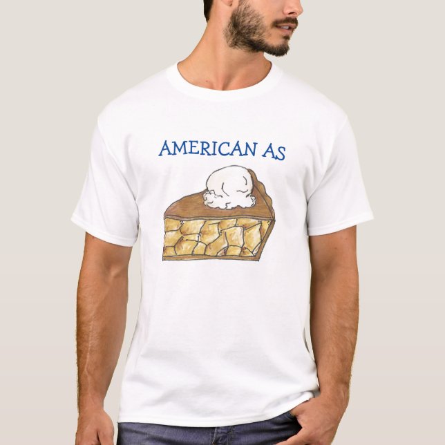 Camiseta Norteamericano como Apple Pie Slice Cream de Hielo (Anverso)