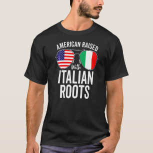 Camiseta Norteamericano Con Raíces Italianas Bandera De Est