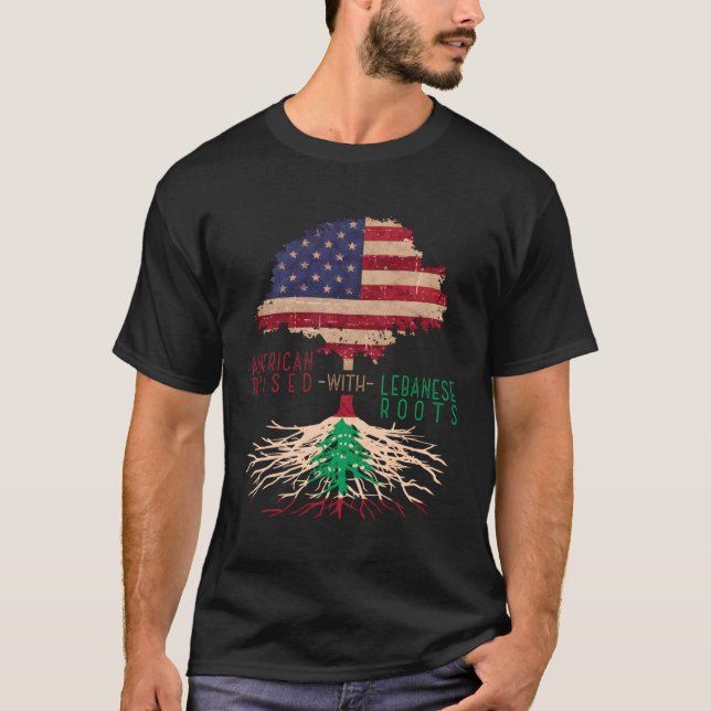 Camiseta Norteamericano Con Raíces Libanesas Líbano Am (Anverso)