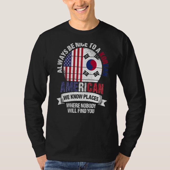 Camiseta Norteamericano coreano conocemos lugares donde Cor (Anverso)