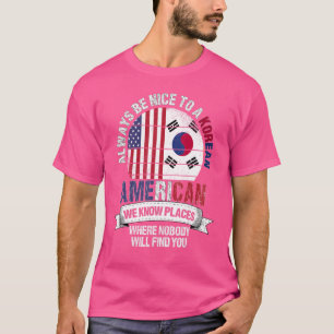 Camiseta Norteamericano coreano conocemos lugares en los qu