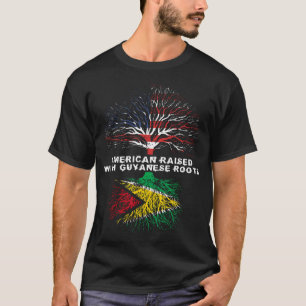 Camiseta Norteamericano criado con raíces guyanesas Guyana