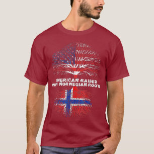 Camiseta Norteamericano criado con raíces noruegas en Noru