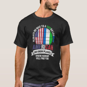 Camiseta Norteamericano de Sierra Leona conocemos lugares d