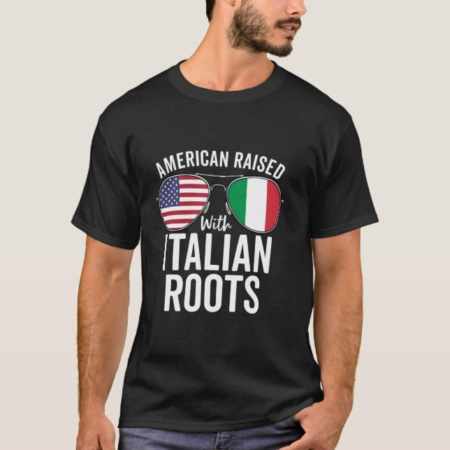 Camiseta Norteamericano levantado con raíces italianas Band (Anverso)