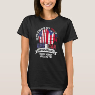 Camiseta Norteamericano puertorriqueño conocemos lugares Cu
