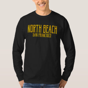 Camiseta North Beach San Francisco Vintage Text Amber Print