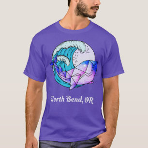 Camiseta North Bend OR Japanese Paint Geometric Orca Killer