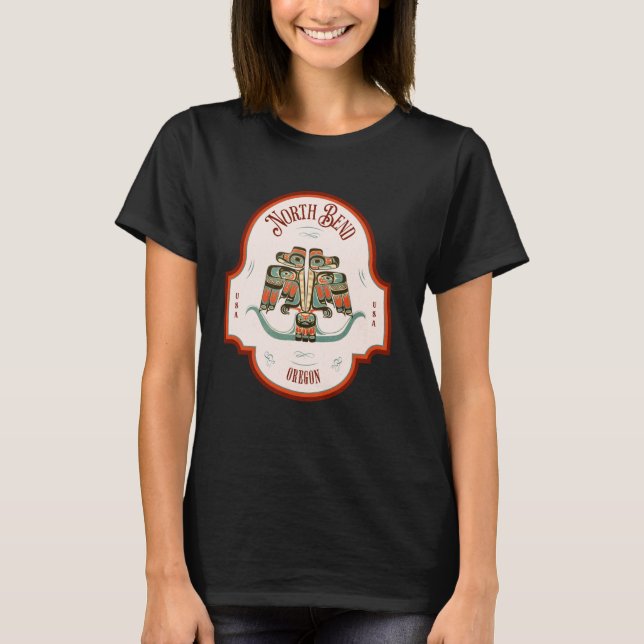 Camiseta North Bend OR tótem Thunderbird Pacífico Noroeste (Anverso)