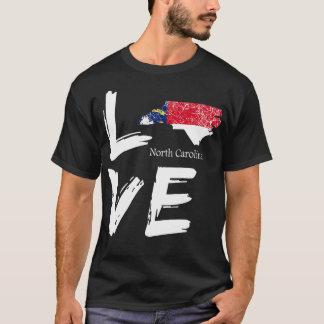 Camiseta NORTH CAROLINA NC Souvenir Love Perturbated State