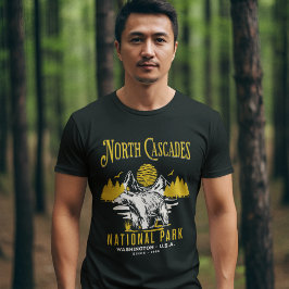 Camiseta North Cascades National Park Vintage Landscape