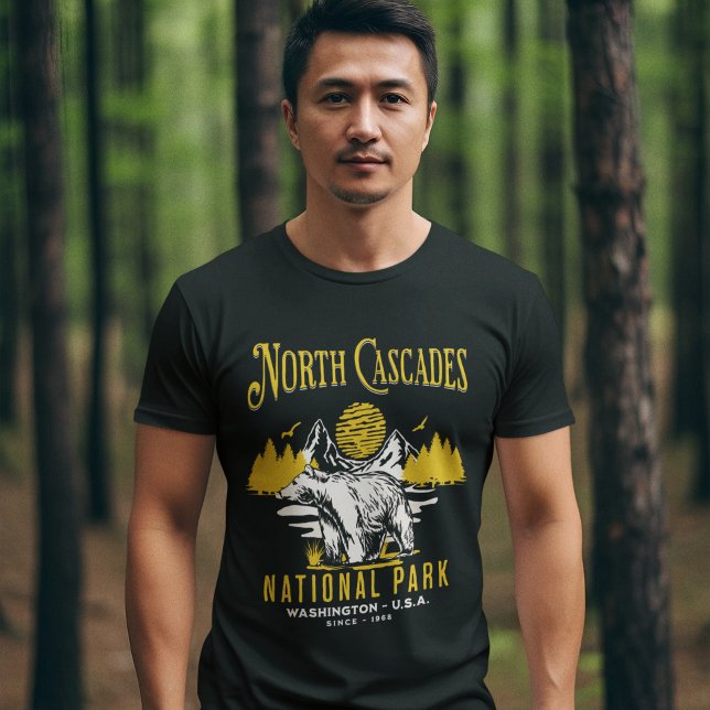 Camiseta North Cascades National Park Vintage Landscape (Subido por el creador)