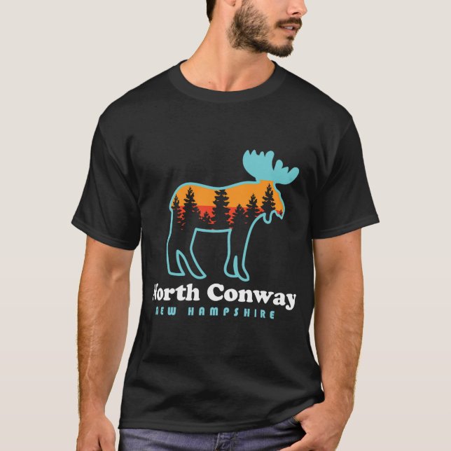 Camiseta North Conway New Hampshire Moose Mountains  (Anverso)
