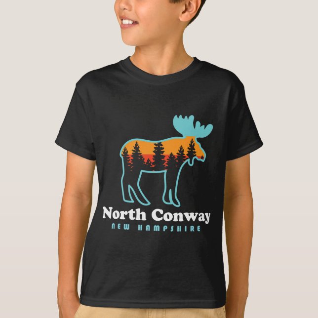Camiseta North Conway New Hampshire Moose Mountains  (Anverso)