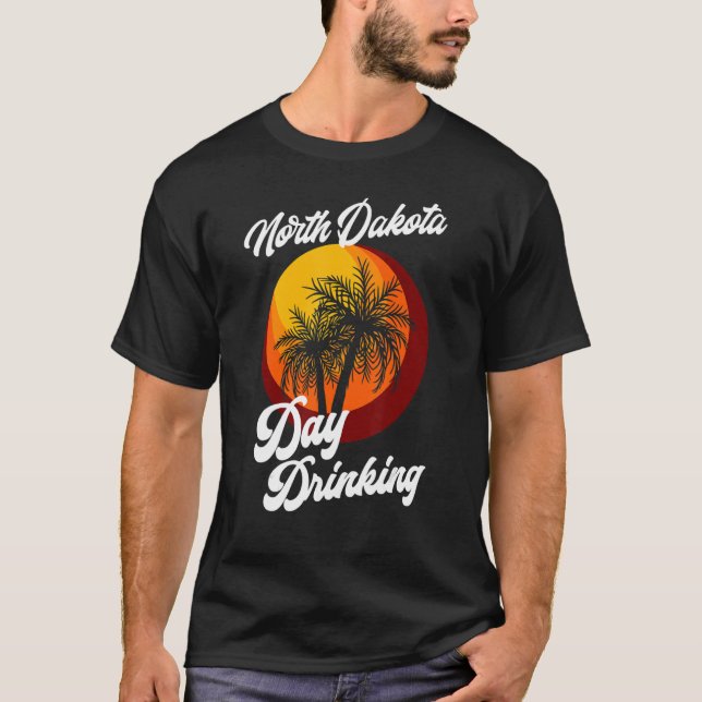 Camiseta North Dakota Day Bebe Retro Beach Summer Families (Anverso)