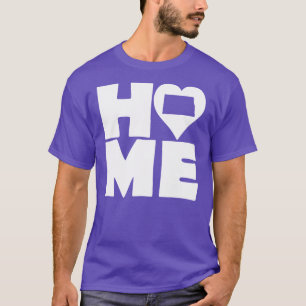 Camiseta North Dakota Home Heart State Tees