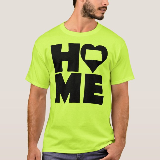 Camiseta North Dakota Home Heart State Tees (Anverso)