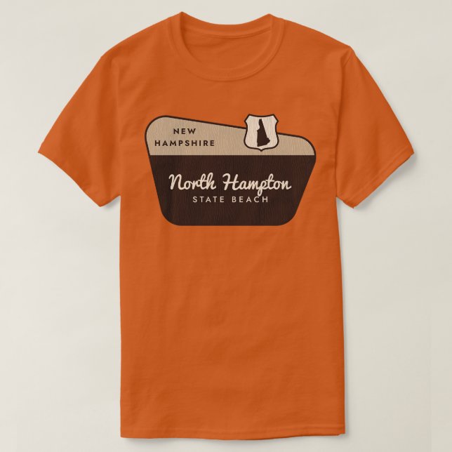 Camiseta North Hampton State Park New Hampshire Welcome Sig (Diseño del anverso)