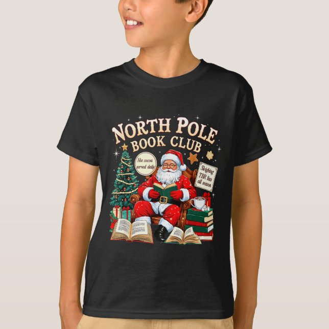 Camiseta North Le Book Club Cozy Christmas Reading Gift  (Anverso)