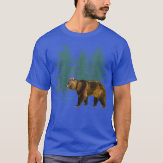 Camiseta North Pole Alaska Trees Bear Vintage-Look Souvenir