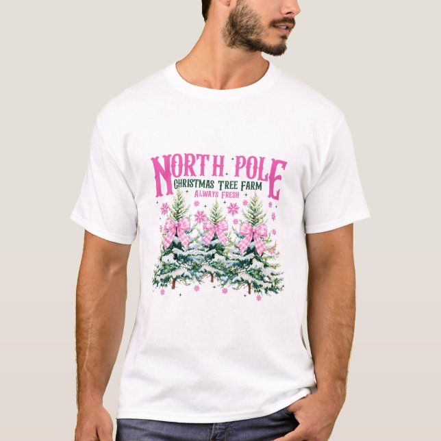 Camiseta North-pole Christmas Tree Always Fresh Coquette Bo (Anverso)