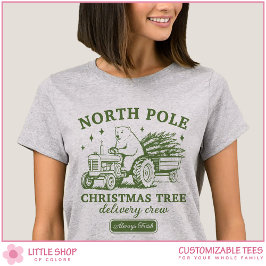 Camiseta North Pole Christmas Tree Delivery Crew Group
