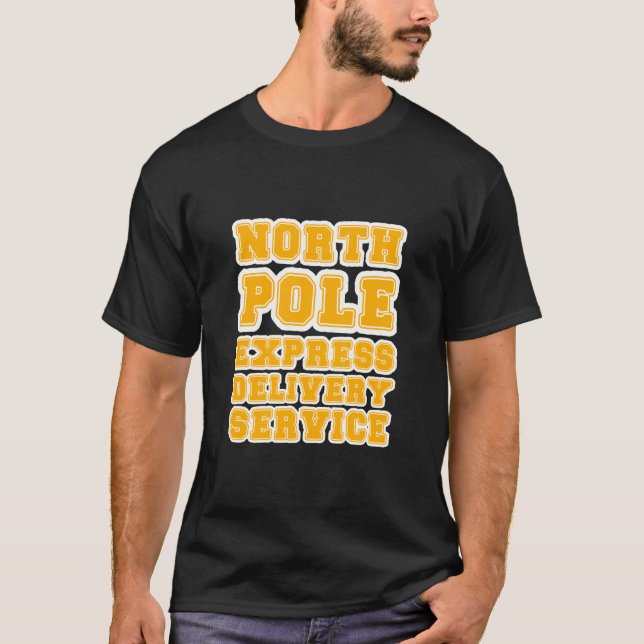 Camiseta "North Pole Express Delivery Service" Festive Chri (Anverso)