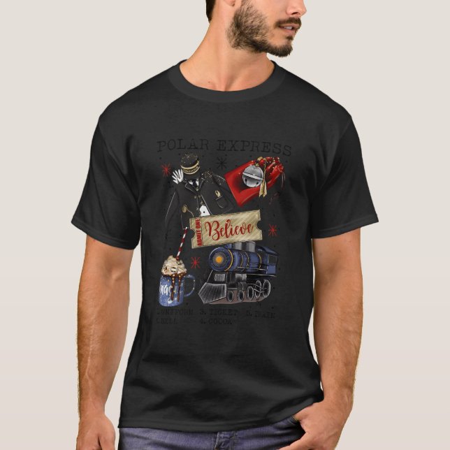 Camiseta North Pole Polar Express All Abroad Santa (Anverso)
