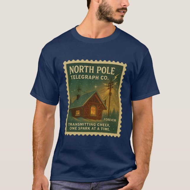 Camiseta  North Pole Telegraph Co. (Anverso)