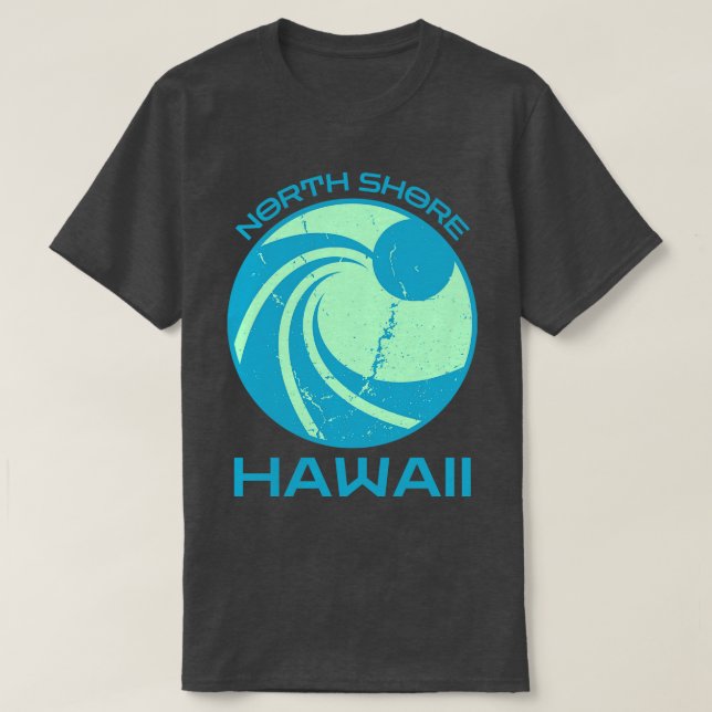 Camiseta North Shore Hawaii Blue Green TShirt (Diseño del anverso)