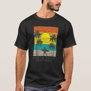 Camiseta North Shore Oahu Hawaii Surfing Palm Tree S