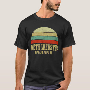 Camiseta NORTH-WEBSTER INDIANA Vintage Retro Sunset