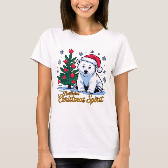 Camiseta Northern Christmas Spirit & Canadian Christmas (Anverso)
