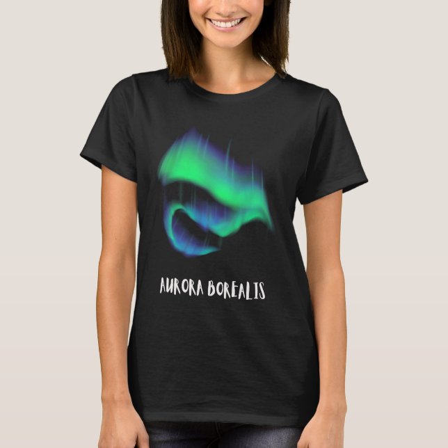 Camiseta Northern Light Aurora Green Sky Men Women Kids (Anverso)