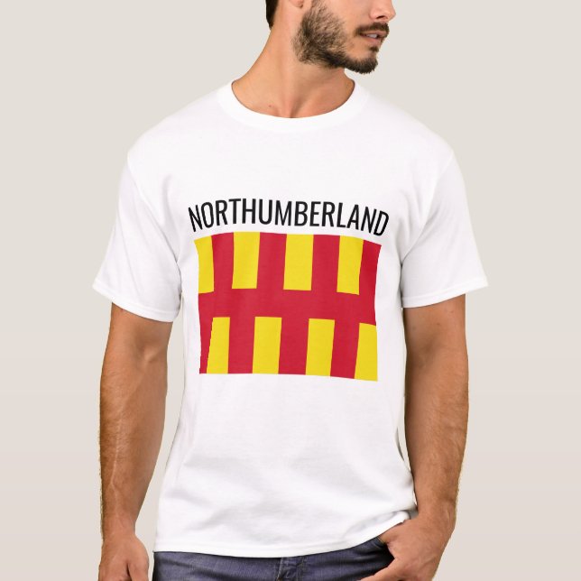 Camiseta Northumberland // Bandera del condado de Inglés (Anverso)