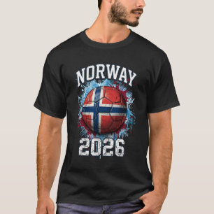 Camiseta Noruega 2026 Fútbol Bandera Vintage Salpicadura de