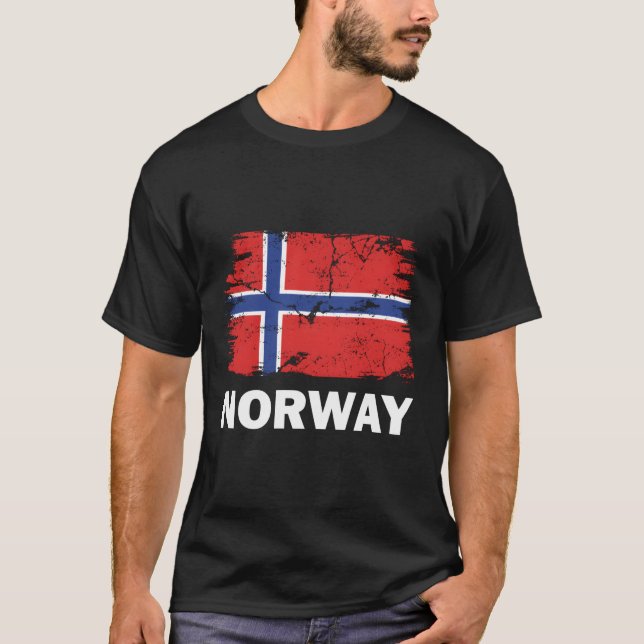 Camiseta Noruega Apoyo al orgullo de la bandera noruega (Anverso)