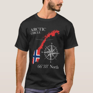 Camiseta Noruega Ártico Círculo Polar Norte Noruego F