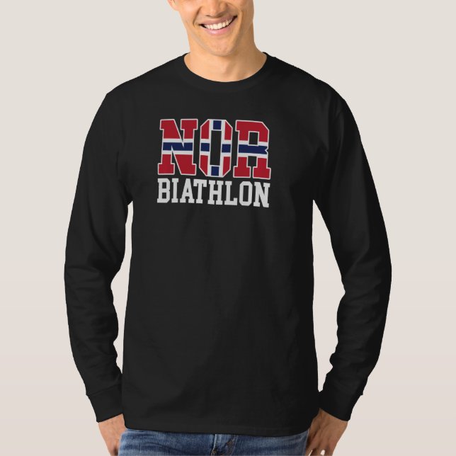 Camiseta Noruega Bandera Biatlonista Noruego Ni Biatlón Pu (Anverso)