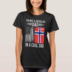 Camiseta Noruega: Bandera Norteamericana Root Dad