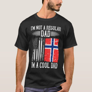 Camiseta Noruega: Bandera Norteamericana Root Dad