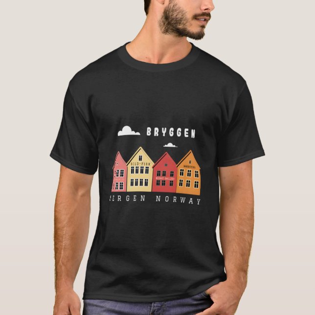 Camiseta Noruega Bergen Bryggen Xo4U Original (Anverso)