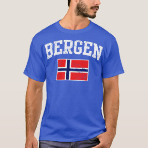 Camiseta Noruega Bergen Norge Bandera Noruega
